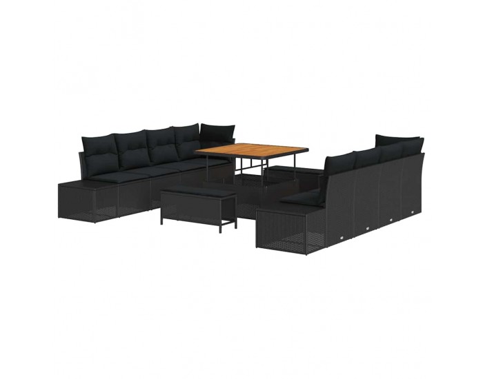 Sonata H Градински Софа Комплект 11 pcs Черно 100 x 100 x 71 cm