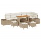 Sonata H Градински Софа Комплект 9 pcs Бежов и кремав 110 x 55 x 71 см