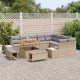 Sonata H Градински Софа Комплект с възглавница 12 pcs Бежов и Светло Сив