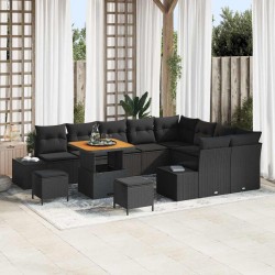 Sonata H Градински Софа Комплект 12 pcs Черно 80 x 80 x 71 cm - Canapele și bănci de grădină
