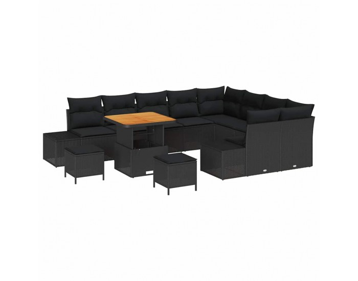 Sonata H Градински Софа Комплект 12 pcs Черно 80 x 80 x 71 cm