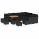 Sonata H Градински Софа Комплект 12 pcs Черно 80 x 80 x 71 cm