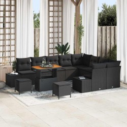 Sonata H Градински Софа Комплект 12 pcs Черно 90 x 55 x 71 cm - Canapele și bănci de grădină