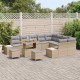 Sonata H Градински Софа Комплект с възглавница 12 pcs Бежов и Светло Сив
