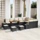 Sonata H Градински Софа Комплект 12 pcs Черен и кремав 110 x 55 x 71 см