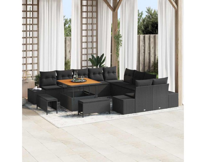 Sonata H Градински Софа Комплект 13 pcs Черно 100 x 100 x 71 cm