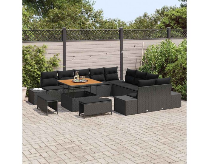Sonata H Градински Софа Комплект 13 pcs Черно 100 x 100 x 71 cm