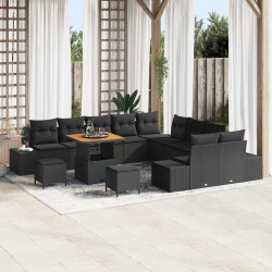 Sonata H Градински Софа Комплект 13 pcs Черно 80 x 80 x 71 cm - Canapele și bănci de grădină