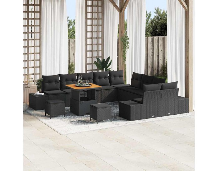 Sonata H Градински Софа Комплект 13 pcs Черно 80 x 80 x 71 cm