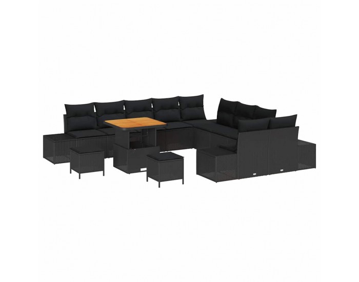 Sonata H Градински Софа Комплект 13 pcs Черно 80 x 80 x 71 cm