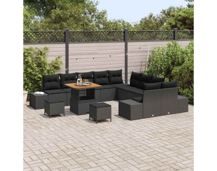 Sonata H Градински Софа Комплект 13 pcs Черно 80 x 80 x 71 cm