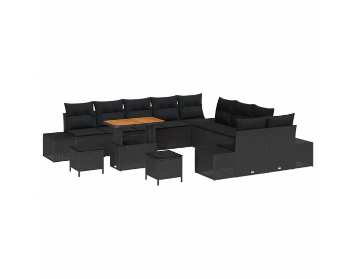 Sonata H Градински Софа Комплект 13 pcs Черно 90 x 55 x 71 cm