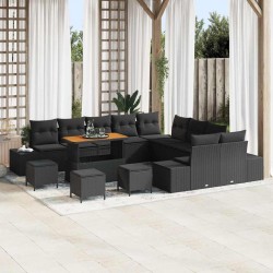 Sonata H Градински Софа Комплект 13 pcs Черно 110 x 55 x 71 см - Canapele și bănci de grădină