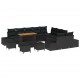 Sonata H Градински Софа Комплект 13 pcs Черно 110 x 55 x 71 см