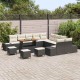 Sonata H Градински Софа Комплект 13 pcs Черен и кремав 110 x 55 x 71 см