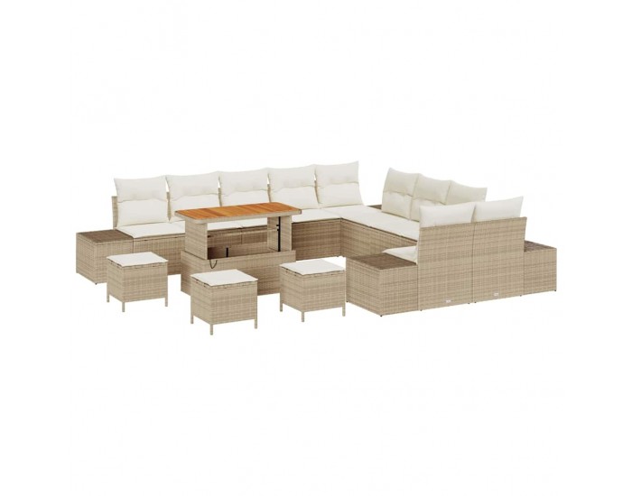Sonata H Градински Софа Комплект 13 pcs Бежов и кремав 110 x 55 x 71 см