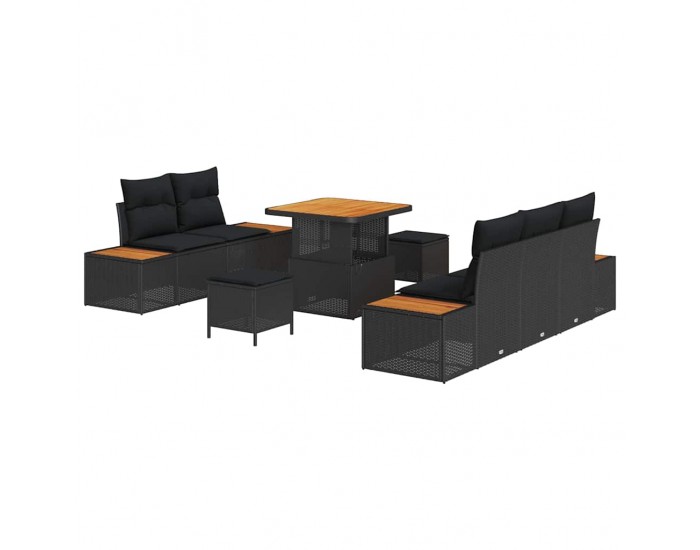 Sonata H Градински Софа Комплект 8 pcs Черно 80 x 80 x 71 cm