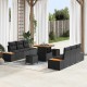 Sonata H Градински Софа Комплект 9 pcs Черно 80 x 80 x 71 cm