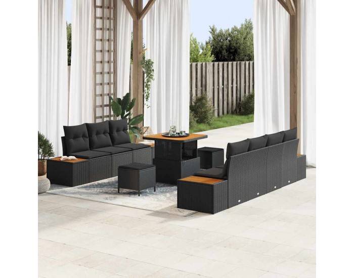 Sonata H Градински Софа Комплект 10 pcs Черно 80 x 80 x 71 cm