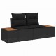 Sonata H Градински Софа Комплект 10 pcs Черно 80 x 80 x 71 cm