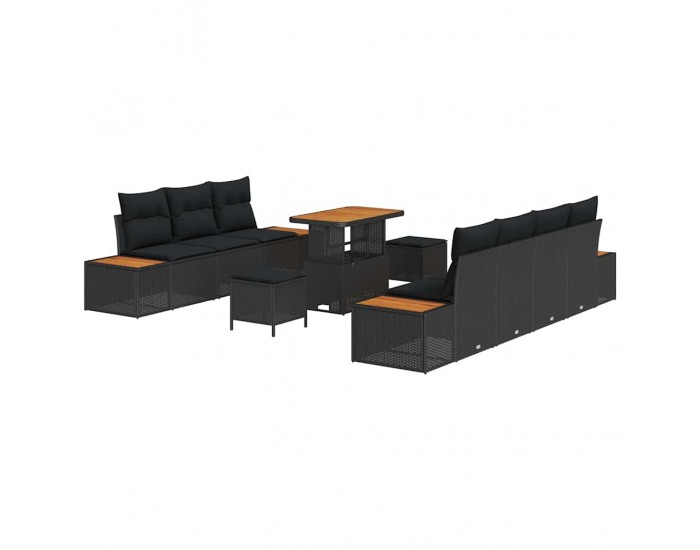 Sonata H Градински Софа Комплект 10 pcs Черно 90 x 55 x 71 cm