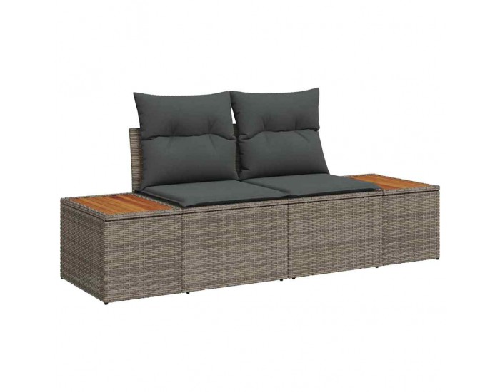 Sonata H Градински Софа Комплект 10 pcs Светло сиво и тъмно сиво
