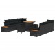 Sonata H Градински Софа Комплект 11 pcs Черно 80 x 80 x 71 cm