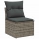 Sonata H Градински Софа Комплект 11 pcs Светло сиво и тъмно сиво