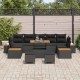 Sonata H Градински Софа Комплект 10 pcs Черно 90 x 55 x 71 cm