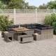 Sonata H Градински Софа Комплект с възглавница 12 pcs Сив Полиратан