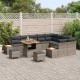 Sonata H Градински Софа Комплект с възглавница 12 pcs Сив Полиратан