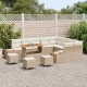 Sonata H Градински Софа Комплект с възглавница 13 pcs Бежово Полиратан