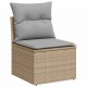 Sonata H Градински Софа Комплект с възглавница 13 pcs Бежово Полиратан