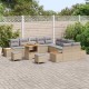 Sonata H Градински Софа Комплект с възглавница 13 pcs Бежово Полиратан