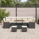 Sonata H Градински Софа Комплект 10 pcs Черно 90 x 55 x 71 cm Полиратан
