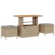 Sonata H Градински Софа Комплект 10 pcs Бежово 90 x 55 x 71 cm Полиратан