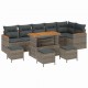 Sonata H Градински Софа Комплект с възглавница 10 pcs Сив Полиратан