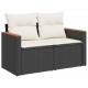 Sonata H Градински Софа Комплект с възглавница 12 pcs Черно Полиратан