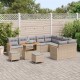 Sonata H Градински Софа Комплект с възглавница 12 pcs Бежово Полиратан