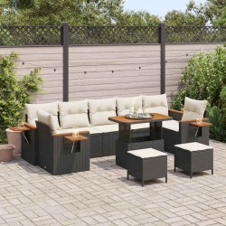 Sonata H Градински Софа Комплект 10 pcs Черно 90 x 55 x 71 cm Полиратан - Canapele și bănci de grădină