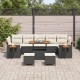 Sonata H Градински Софа Комплект 10 pcs Черно 90 x 55 x 71 cm Полиратан