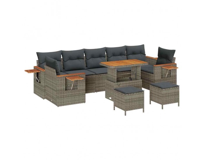 Sonata H Градински Софа Комплект 10 pcs Сив 90 x 55 x 71 cm Полиратан