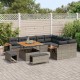 Sonata H Градински Софа Комплект с възглавница 12 pcs Сив Полиратан