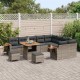Sonata H Градински Софа Комплект с възглавница 12 pcs Сив Полиратан