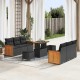Sonata H Градински Софа Комплект 9 pcs Черно 90 x 55 x 71 cm полиратан