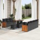 Sonata H Градински Софа Комплект 10 pcs Черно 90 x 55 x 71 cm полиратан