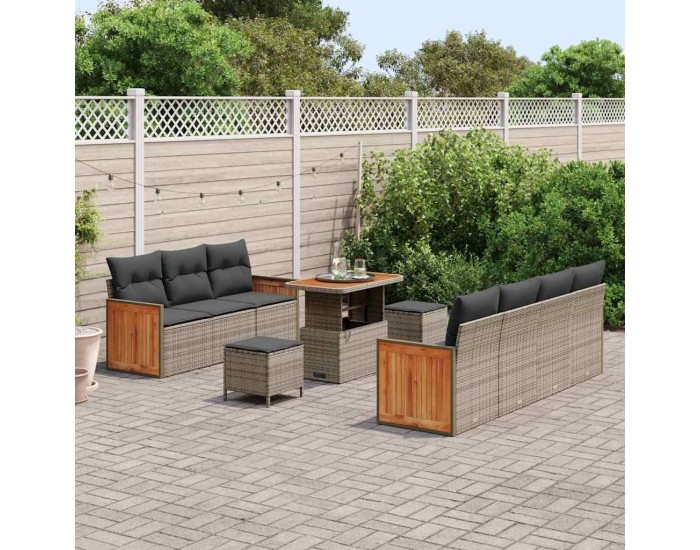 Sonata H Градински Софа Комплект 10 pcs Сив 90 x 55 x 71 cm полиратан
