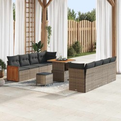 Sonata H Градински Софа Комплект 11 pcs Сив Тъмен сив 80 x 80 x 71 cm - Canapele și bănci de grădină
