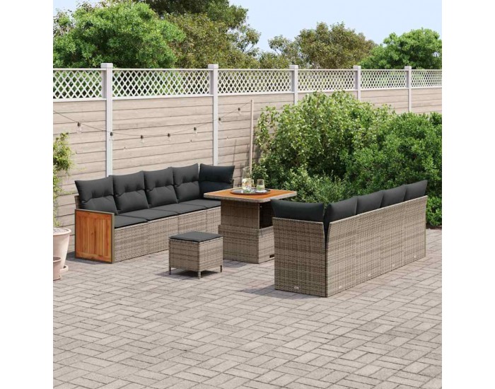 Sonata H Градински Софа Комплект 11 pcs Сив Тъмен сив 80 x 80 x 71 cm