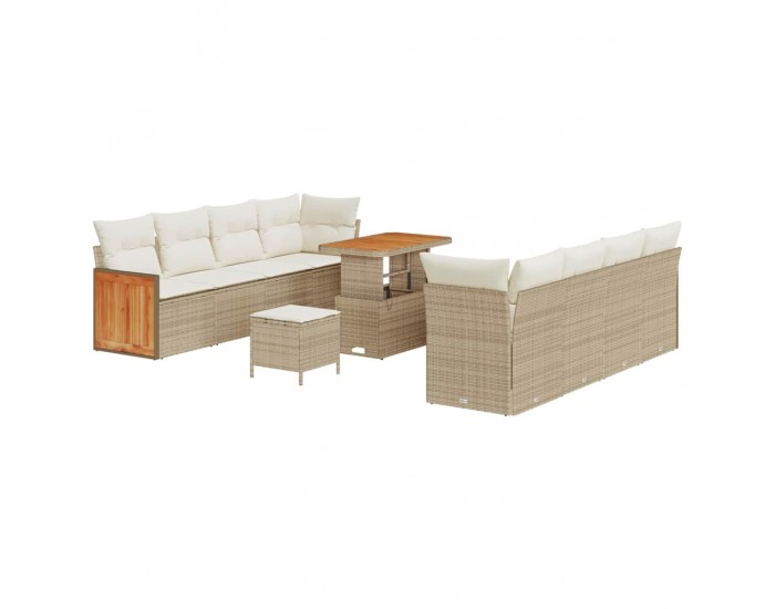 Sonata H Градински Софа Комплект 11 pcs Бежово Кремаво 90 x 55 x 71 cm